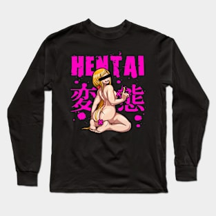 Hentai Waifu Censored Long Sleeve T-Shirt